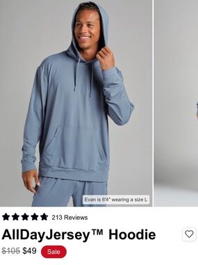 AllDayJersey™ Men's Hoodie in Slate Blue